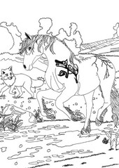 coloriage bella sara thunder